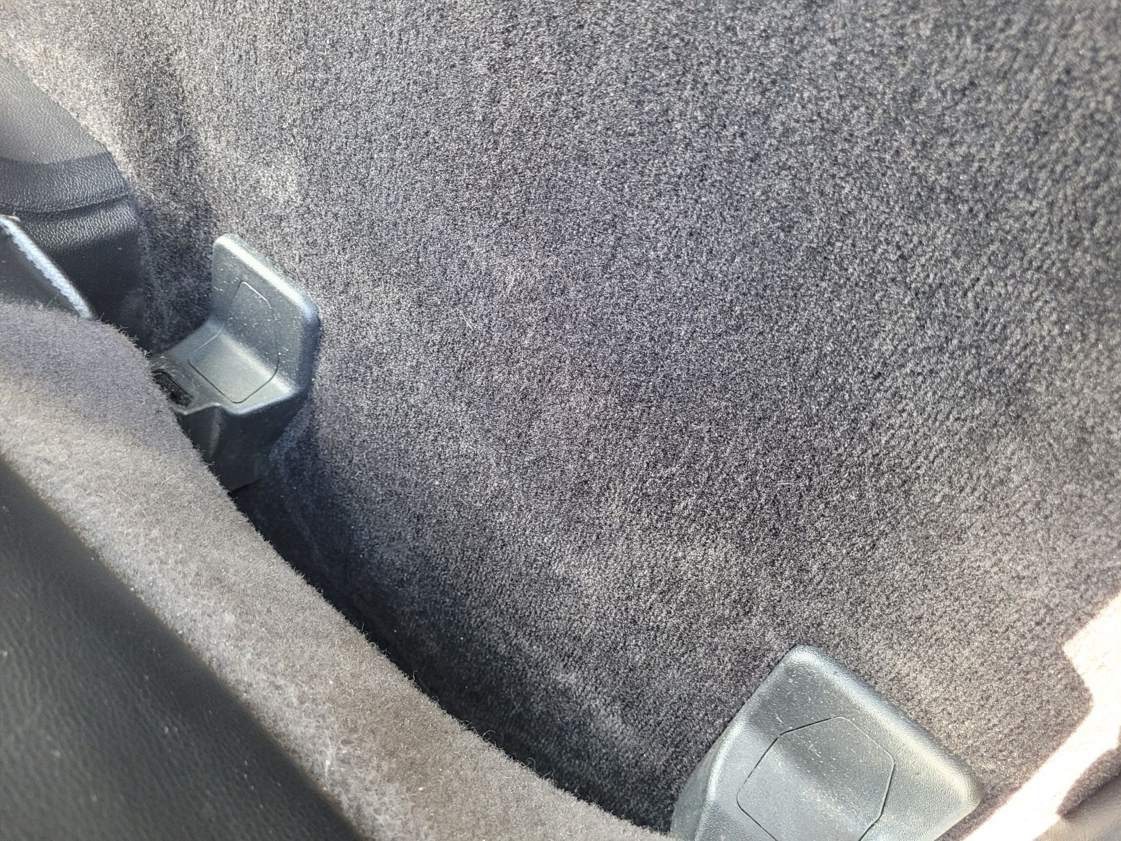 Backseat floorboard after cleaning